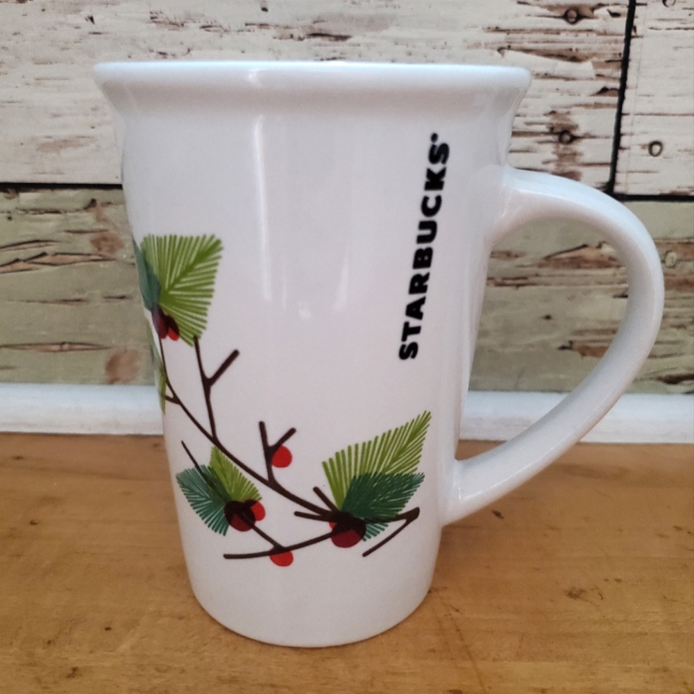Starbucks Holly Berry Christmas Tall Coffee Mug 9 oz.